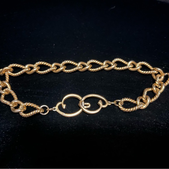 Oscar de la Renta Gold Chain Link Necklace - Picture 1 of 3